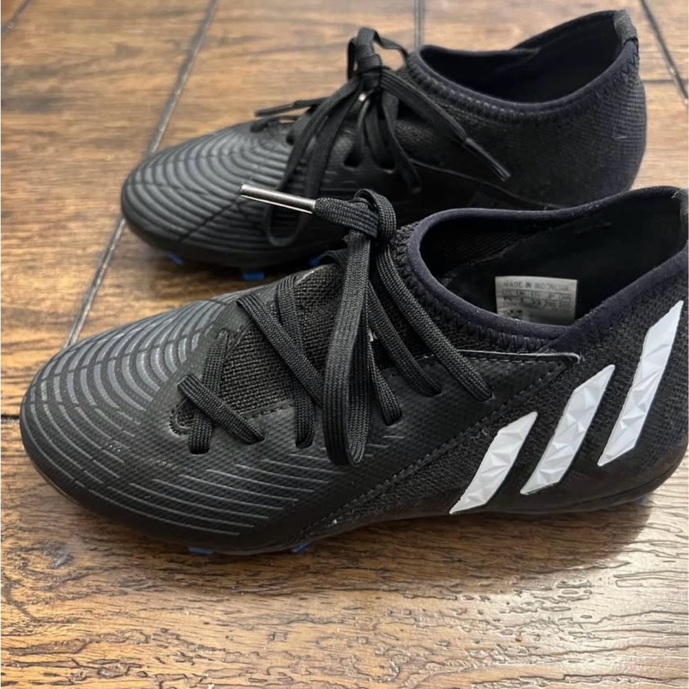 Adidas Black and White Soccer Cleats